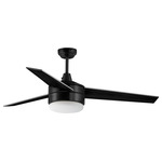 Trio LED Ceiling Fan - Black / Frosted