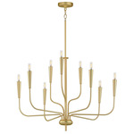 Vela Chandelier - Satin Brass