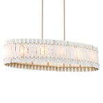 Bardon Linear Pendant - Brass / Alabaster