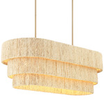Caviana Island Pendant - Signature Brass / Natural Abaca