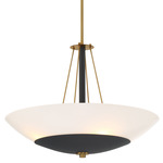 Bax Pendant - Soft Brass / Sand Coal / Frosted