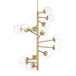 Millikan Vertical Pendant - Signature Brass / Clear
