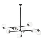 Millikan Horizontal Pendant - Coal / Clear