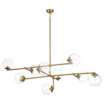 Millikan Horizontal Pendant - Signature Brass / Clear