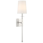 Calera Wall Sconce - Polished Nickel / White