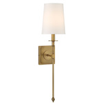 Calera Wall Sconce - Timeless Brass / White