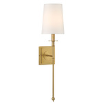 Calera Wall Sconce - Signature Brass / White