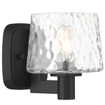 Drysdale Wall Sconce - Coal / Clear Hammered