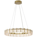 Sevryn Pendant - Soft Brass / Clear