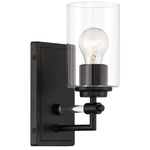 Binsly Wall Sconce - Coal / Clear