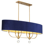Van Noord Island Light - Aged Brass / Blue Velvet