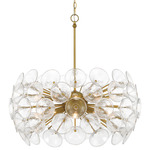 Winter Pendant - Soft Brass / Clear