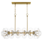 Winter Linear Chandelier - Soft Brass / Clear