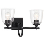 Antonia Bathroom Vanity Light - Coal / Clear