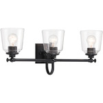Antonia Bathroom Vanity Light - Coal / Clear