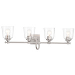 Antonia Bathroom Vanity Light - Brushed Nickel / Clear