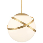 Batignolles Pendant - Gold Leaf / Opal White