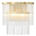 Azura Wall Sconce - Heirloom Brass / Clear