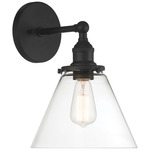 Barwell Wall Sconce - Coal / Clear