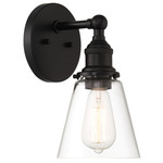 Barwell Wall Sconce - Coal / Clear