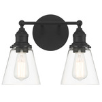 Barwell Bathroom Vanity Light - Coal / Clear