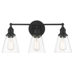 Barwell Bathroom Vanity Light - Coal / Clear