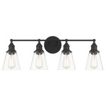 Barwell Bathroom Vanity Light - Coal / Clear