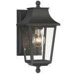 Altimeter Outdoor Wall Sconce - Black / Clear