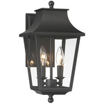 Altimeter Outdoor Wall Sconce - Black / Clear