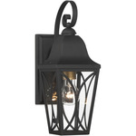 Cardigan Outdoor Wall Sconce - Sand Coal / Brass / Clear