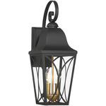Cardigan Outdoor Wall Sconce - Sand Coal / Brass / Clear
