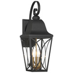 Cardigan Outdoor Wall Sconce - Sand Coal / Brass / Clear