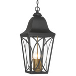 Cardigan Outdoor Pendant - Sand Coal / Brass / Clear