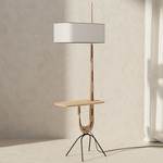 Giraffe Tablet Floor Lamp - Natural Ash / White