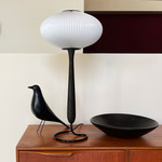 Opulus Table Lamp - Black Ash / White