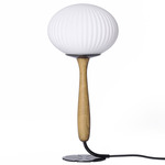 Opulus Table Lamp - Natural Oak / White