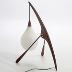 Phasme Table Lamp - French Walnut / Opal