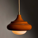 Humboldt 02 Pendant - Unlacquered Brass / Cinnamon Ceramic