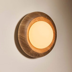 Humboldt Wall Sconce - White Oak / Opal