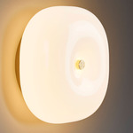 Pillow Wall Sconce - Unlacquered Brass / Opal