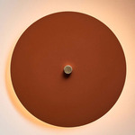 Pith Wall Sconce - Terra Red / Brass