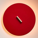 Pith Wall Sconce - Deep Red / Brass