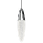 Sultana Pendant - Polished Chrome / Clear Seeded