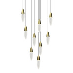 Sultana Multi Light Pendant - Satin Brass / Clear Seeded