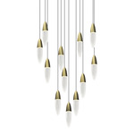 Sultana Multi Light Pendant - Satin Brass / Clear Seeded