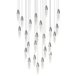 Sultana Multi Light Pendant - Polished Chrome / Clear Seeded