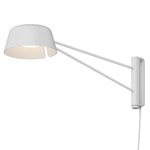 Ray Swing Arm Plug-In Wall Sconce - Warm Grey