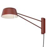Ray Swing Arm Plug-In Wall Sconce - Oxide Red
