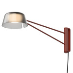 Ray Swing Arm Plug-In Wall Sconce - Oxide Red