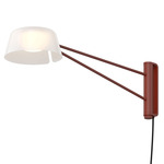 Ray Swing Arm Plug-In Wall Sconce - Oxide Red